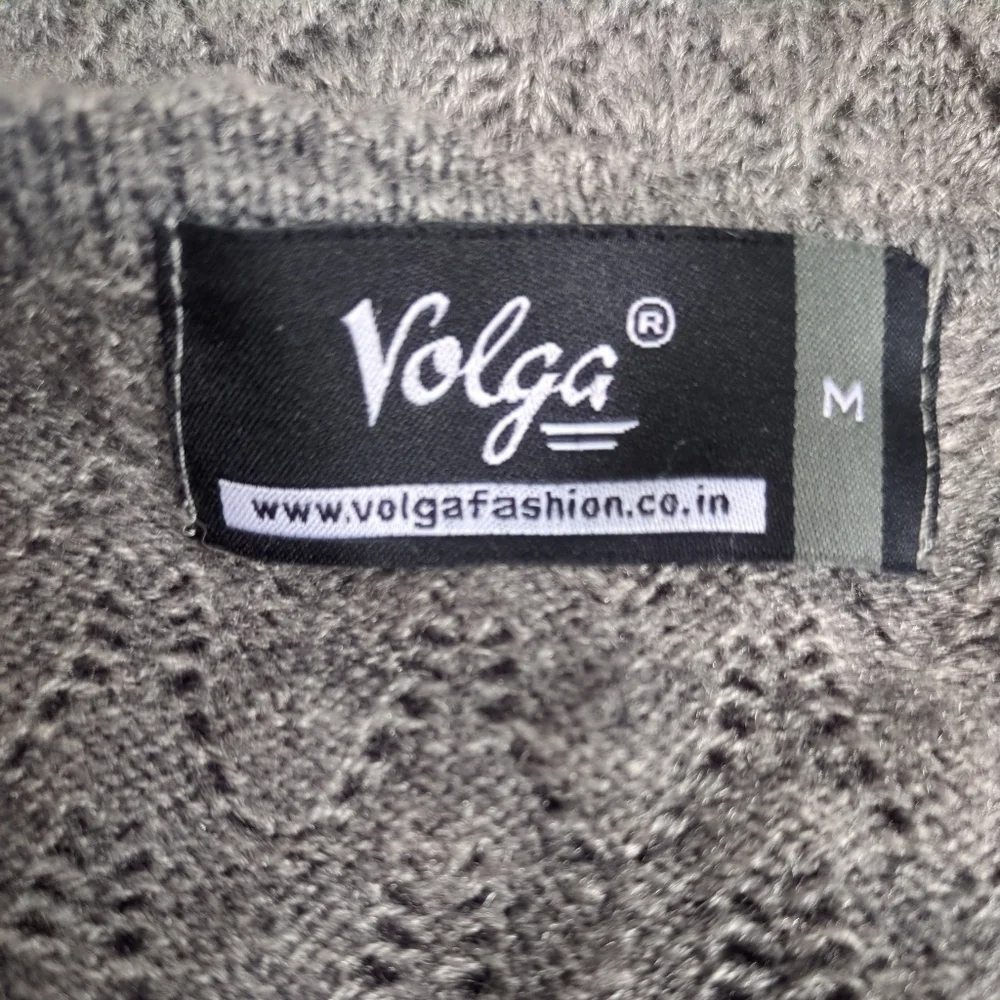 Volga Grey Button Down Pointelle Knit Cardigan Size‎ Medium - Picture 7 of 8